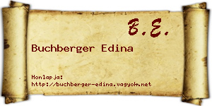 Buchberger Edina névjegykártya